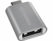 Adaptér USB TerraTec USB-C - USB Srebrny (251732)