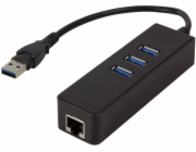 USB HUB LogiLink USB 3.0 3xUSB 3.0 1xRJ45 (UA0173A)