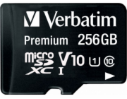 VERBATIM MicroSDXC karta 256GB Premium, U1 + adaptér