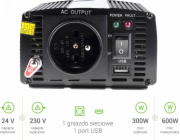 Green Cell Converter 24V/230V 300W/600W Automobilový měnič