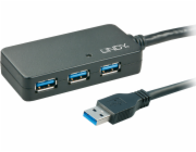 USB 3.2 Gen 1 Aktivhub Pro, USB-A Stecker > 3x USB-A Buchse, USB-Hub