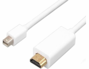 Savio CL-83 video cable adapter 1.8 m Mini DisplayPort HDMI White