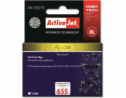 Activejet AH-655YR ink for HP printer; HP 655 CZ112AE replacement; Premium; 12 ml; yellow