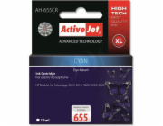 Activejet AH-655CR ink for HP printer; HP 655 CZ110AE replacement; Premium; 12 ml; cyan