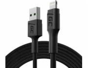 USB kabel Green Cell Cable Green Cell GC PowerStream USB-A - Lightning 200cm rychlé nabíjení Apple 2,4A