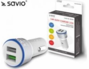 Quick Charge 3.0 Savio SA-06 / W nabíječka do auta, 5,4A, 3A, 2xUSB