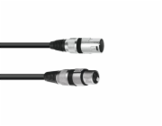 Omnitronic mikrofonní kabel XLR/XLR, 1,5m, černý