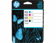 HP 934 originální inkoustová kazeta černá, azurová, purpurová, žlutá 6ZC72AE HP 934 Black / 935 CMY Ink Cartridge 4-Pack