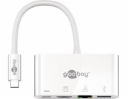 Víceportový rozbočovač USB 3.2 Gen 1, zástrčka USB-C > USB-A + USB-C + zásuvka HDMI + RJ-45, rozbočovač USB