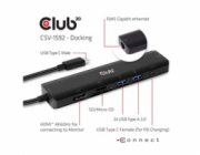 Club3D hub USB-C 3.2 Gen1 7in1 Hub HDMI 4K60Hz, 2x SD card, 2x USB-A, USB-C PD - nabíjení 100W, RJ45