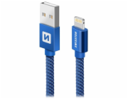 Swissten Datový Kabel Textile Usb / Lightning 2,0 M Modrý