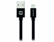 Swissten Datový Kabel Textile Usb / Lightning 1,2 M Černý