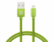 Swissten Datový Kabel Textile Usb / Lightning 1,2 M Zelený