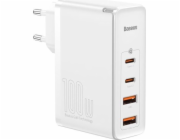 Cestovní nabíječka Baseus GaN2 Pro Quick 2x USB 2x USB-C, 100W, EU (bílá)