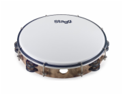 Stagg TAB-210P/WD, dvouřadá laditelná tamburína, 10"