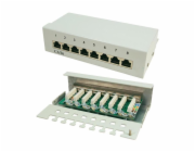 LogiLink Patchpanel CAT6, 8portový, stíněný, šedý (NP0016A)