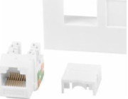 LANBERG RJ45 45x45 socket keystone cat. 6 UTP white