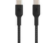 Belkin USB-C na USB-C kabel, 1m, černý - odolný