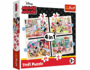 Trefl Puzzle 4v1 Minnie s přáteli (34355)