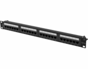 LANBERG PATCH PANEL 24 PORT 1U 19” CAT.6A UTP BLACK  