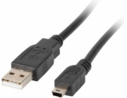 LANBERG USB MINI (M) na USB-A (M) 2.0 kabel 0,3m, černý (CANON) 