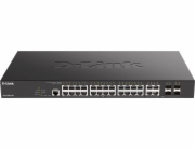 D-Link DGS-2000-28P síťový přepínač Řízený L2/L3 Gigabit Ethernet (10/100/1000) Podpora napájení po Ethernetu (PoE) 1U Černá