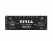 Tesla AA BLACK+ alkalická, (LR06, tužková, shrink) 10 ks fólie