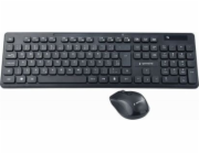 Gembird KBS-WCH-03 klávesnice Obsahuje myš Univerzální Bezdrátové RF + USB QWERTY Anglický Černá