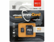 IMRO MICROSD10/64G UHS-3 ADP memory card 64 GB MicroSDHC UHS-III Class 10