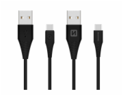 Swissten Datový Kabel Usb / Usb-C Černý 1,5M (9Mm)