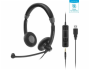 EPOS | SENNHEISER IMPACT SC 75 USB MS Sluchátka s mikrofonem Kabel Přes hlavu Hovory/hudba USB Typ-A Černá