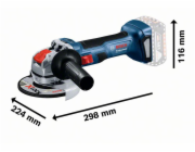 Bosch X-LOCK akumulátorová úhlová bruska GWX 18V-7 Professional solo, 18V