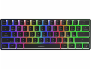 Genesis herní klávesnice THOR 660 RGB/Bezdrátová Bluetooth/US layout/Černá