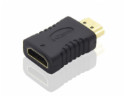 PremiumCord adaptér HDMI  - HDMI  (F/M), krátká, zlacené konektory