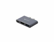 CANYON replikátor portů DS-1, 3v1, pro Apple Mackbook s Thunderbolt 3 (USB-C 100W)