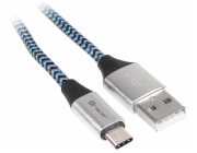 Tracer USB-A - USB-C USB kabel 1 m Modrý (TRAKBK46266)