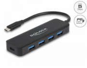 Delock USB Type-C Hub 4 Port USB 3.2 Gen 1 mit Power Delivery 85 Watt, USB-Hub 64170