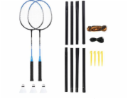 NILS NRZ012 STEEL badminton set 2 rackets + 3 shuttlecocks + 195x22cm net + case