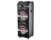 Reproduktor AKAI, DJ-222, přenosný, párty, FM, dálkové ovládání, LED světelné efekty, USB, 100 W RMS