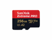 SanDisk micro SDXC karta 256GB Extreme PRO (200 MB/s Class 10, UHS-I U3 V30) + adaptér