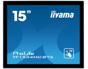 15" iiyama TF1534MC-B7X: TN, XGA, capacitive, 10P, 370cd/m2, VGA, DP, HDMI, IP65, černý