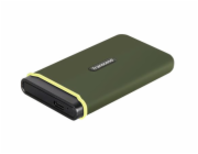 Transcend ESD380C 2TB USB 3.2 Gen 2x2 (USB-C) Externí Anti-Shock SSD disk (3D TLC), 2000MB/R, 2000MB/W, armádní zelená