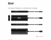 Club3D Dokovací stanice USB-C, 8-in-1 MST Dual (1x HDMI/1x DP) 4K60Hz, Display Travel Dock