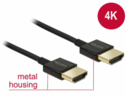 Delock Kabel High Speed HDMI s Ethernetem - HDMI-A samec > HDMI-A samec 3D 4K 0,5 m Slim Premium