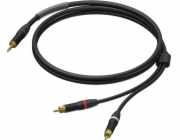 Samec 3,5mm kabel – 2x RCA / Cinch RCA / CinchUltraflex 1,5m samec