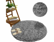 Strado Kulatý koberec Shaggy Strado 80x80 SilverFur (Light Grey) univerzální