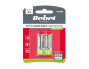 Baterie AA (R06) nabíjecí 1,2V/2600 mAh REBEL blistr