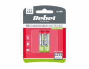 Baterie AAA (R03) nabíjecí 1,2V/900 mAh REBEL blistr