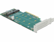 DeLOCK PCI Express x8 karta pro 2 x interní NVMe M.2 Key M - Bifurkace, řadič