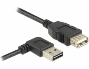 Delock Prodlužovací kabel EASY-USB 2.0 Typ-A samec pravoúhlý levý / pravý > USB 2.0 Typ-A samice 1 m